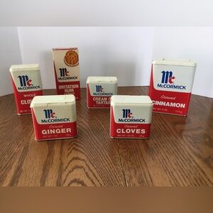 McCormick Vintage Spice Tins, Baking Spices, Rum Box